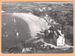 Ppgf/ CPSM Grand Format - FINISTERE - CARANTEC -  VUE AÉRIENNE DE LA GREVE DU KELENN ET HOTEL DE LA FALAISE - Carantec