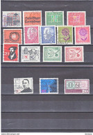 RFA 1963-1965 Yvert 263 + 268 + 277-279 + 305-307 + 313-314 + 329 + 338 + 348-351 Oblitérés Cote : 5,35 Euros - Used Stamps