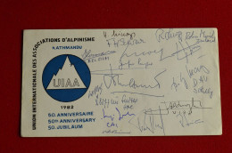 SPECIAL POST OFFICE HOTEL SHERATON 1982 UIAA 50th Anniv Signed John Hunt ++++ Himalaya Escalade Alpinisme - Sportivo