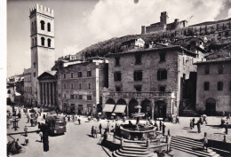 Cartolina Assisi ( Perugia ) Piazza Del Comune - Particolare - Perugia