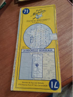 155 // CARTE MICHELIN / LA ROCHELLE - BORDEAUX / 1955 - Strassenkarten