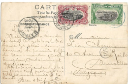 !!! CONGO, CPA DE 1909 BRUXELLES (BELGIQUE) - Cartas & Documentos