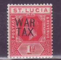 St Lucia SG89 1d With Large WAR TAX Cancellation Mnh ** - St.Lucia (...-1978)