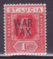 St Lucia SG89 1d With Large WAR TAX Cancellation Mnh ** - Ste Lucie (...-1978)