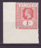 St Lucia SG76 1s Orange Brown Close To Mnh ** Condition Corner - Ste Lucie (...-1978)