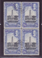 St Lucia SG122 Inniskilling Monument Block Of 4 Very Fine Used - Ste Lucie (...-1978)