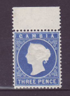 Gambia SG14B 3d Bright Ultramarine Fine Mnh ** Top Marginal - Gambia (...-1964)