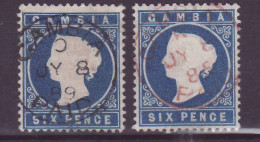 Gambia 4p Blue SG17B & 18B With Very Fine Used Cancellation - Gambia (...-1964)