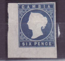 Gambia 6p Cameo  Without Gum Mint Large Corner - Gambie (...-1964)