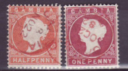 Gambia SG1/2d & 1d SG10B & SG12B Very Fine Used - Gambie (...-1964)