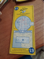 155 // CARTE MICHELIN / VANNES - ANGERS / 1958 - Strassenkarten