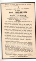 Ellezelles 1868 - 1937 , Zoé Risselin - Obituary Notices