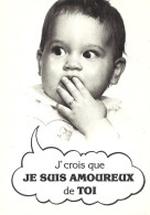 *CPM - Bébé Humoristique - BB Réfléchissant - J'crois Que Je Suis Amoureux De Toi - Humour