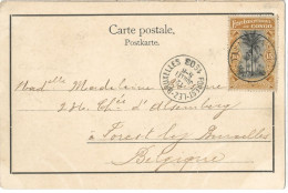 !!! CONGO, CPA DE 1903 DE TUMBA POUR FOREST-LEZ-BRUXELLES (BELGIQUE) - Storia Postale