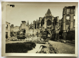 Photographie Guerre 14-18 WW1 - La Tour Du Chapitre Après Le Bombardement - Reims Cathédrale Notre-Dame - 1914-18