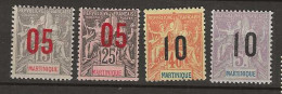 1912 MNH Martinique Yvert 78-81 Postfris** - Neufs