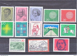 RFA 1970 Yvert 479-486 + 493-495 + 520-521 NEUF** MNH Cote : 8,70 Euros - Unused Stamps