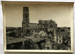 Photographie Guerre 14-18 WW1 - Reims - église Saint André (bombardement) - Cliché G. Verneau - 1914-18