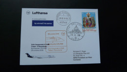Premier Vol First Flight Vatican Frankfurt Via Trieste Bombardier CRJ900 Lufthansa 2018 - Lettres & Documents