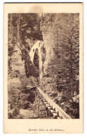 Fotografie Nikolaus Kuss, Maria-Zell, Ansicht Grünau, Blick Auf Den Marien-Fall In Der Grünau, 1871  - Orte
