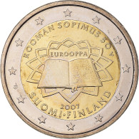 Finlande, 2 Euro, Traité De Rome 50 Ans, 2007, Vantaa, SPL, Bimétallique - Finlandia