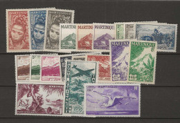 1947 MNH Martinique Yvert 226-42 + Av 13-15 Postfris** - Unused Stamps