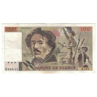 France, 100 Francs, Delacroix, 1987, S.117, TB+, Fayette:69.11, KM:154c - 100 F 1978-1995 ''Delacroix''