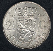 Niederlande, 2 1/2 Gulden 1964, Silber, XF+ - 1948-1980 : Juliana