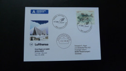 Premier Vol First Flight Tromso Norway To Munchen Airbus A320 Lufthansa 2018 - Lettres & Documents