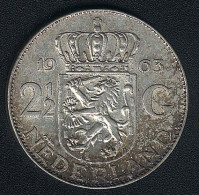 Niederlande, 2 1/2 Gulden 1963, Silber, XF - 1948-1980 : Juliana