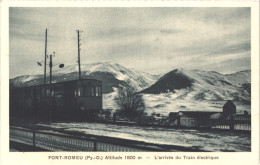 FR66 FONT ROMEU - Chauvin - Arrivée Du Train électrique - Train Jaune - Belle - Treinen