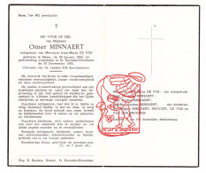 DP Omer Minnaert ° Mater Oudenaarde 1892 † Sint-Kornelis-Horebeke 1952 X Irma De Vos // Provost Vanderbruggen - Images Religieuses