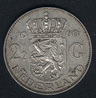 Niederlande, 2 1/2 Gulden 1960, Silber, XF - 1948-1980: Juliana