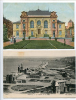 LOT 2 CP * DIEPPE  Palais De Justice ( Couleur ) & Le Casino Et La Plage * Aqua Photo & ND Photo - Dieppe