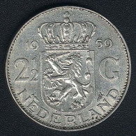 Niederlande, 2 1/2 Gulden 1959, Silber, XF - 1948-1980: Juliana