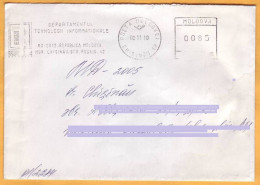 2010 Moldova Moldavie Moldau  ATM  Service Franking. Machine Stamp. Registru.  Envelope. - Automatenmarken [ATM]