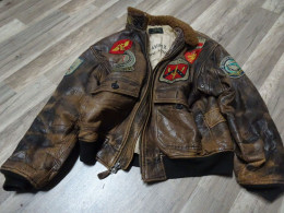 Post WW2 US G-1 Flying Jacket USN – Taille De Poitrine De La Marine Américaine 44 Pouces - Uniforms