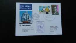 Premier Vol First Flight Alicante Spain To Munchen Airbus A320 Lufthansa 2019 - Cartas & Documentos