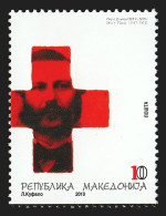 Macedonia 2010 100 Years Anniversary Famous People Henri Dunant Famous People Red Cross Medicine MNH - Macedonia Del Norte