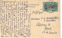 !!! CONGO, CPA DE 1921 DÉPART DE KAMBOLE POUR NAMUR  (BELGIQUE) - Cartas & Documentos