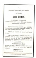 Flobecq 1944 - Renaix 1963 , José Dubois - Décès