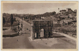 C.P.  PICCOLA   ROMA   VIA DEI  TRIONFI   -ARCO  DI  COSTANTINO    2 SCAN  (VIAGGIATA) - Andere Monumente & Gebäude