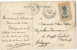 !!! CONGO, CPA DE 1907 DÉPART DE LÉOPOLDVILLE POUR BORGHT-LOMBEEK (BELGIQUE) - Lettres & Documents