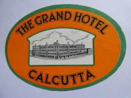 étiquette Hôtel Bagage --  The Grand Hôtel Calcutta   STEPétiq4 - Hotel Labels