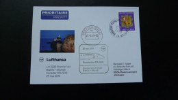 Premier Vol First Flight Andorre Munchen Via Biarritz Canadair CRJ900 Lufthansa 2019 - Lettres & Documents