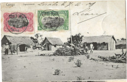 !!! CONGO, CPA DE 1909 DÉPART DE LISALA POUR ETTERBEEK (BELGIQUE) - Cartas & Documentos