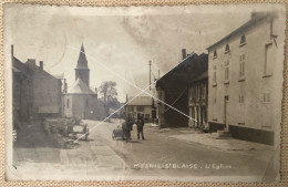 MESNIL- St BLAISE L’ église CP Photo Véritable Animée Postée En 1947 - Houyet