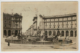 C.P.  PICCOLA   ROMA  PIAZZA  ESEDRA  FONTANA  DELLE  NAJADI    2 SCAN  (VIAGGIATA) - Otros Monumentos Y Edificios