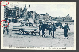 Middelkerke Pferd Horse Attelage Cheval En Excursion Sur La Plage Htje - Middelkerke