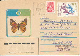 USSR Cover With BUTTERFLY Cachet Sent To Germany 4-8-1985 Topic Stamps - Cartas & Documentos